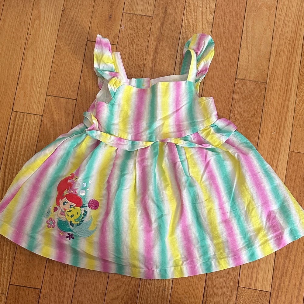 Disney Little Mermaid Cotton Summer Dress with matching bloomers